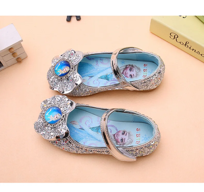 Disney Princess Kids Leather Shoes For Girls Frozen Elsa Glitter Crystal Children Flat Heel Girls Single Shoes Butterfly Shoe 11 Disney Princess Kids Leather Shoes For Girls Frozen Elsa Glitter Crystal Children Flat Heel Girls Single Shoes Butterfly Shoe