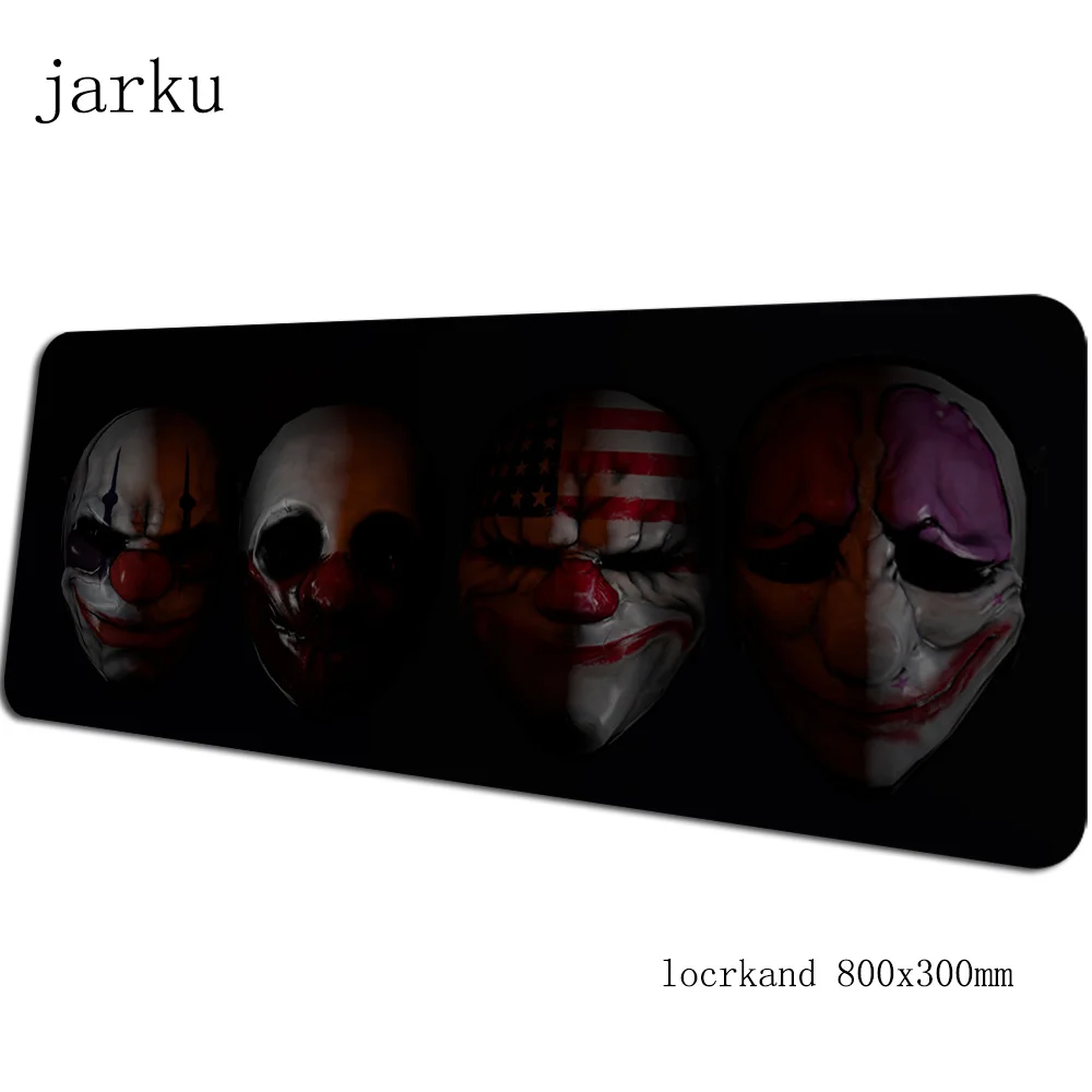 Payday геймерский коврик для мыши 800x300X3 мм игровой коврик для мыши великолепный аниме аксессуары для ноутбука мультфильм padmouse эргономичный коврик