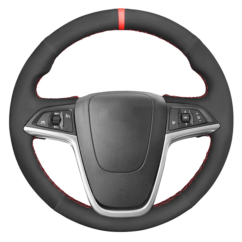 

Black Suede Hand-Stitched Car Steering Wheel Cover For Opel Mokka Cascada 2012-2019 Buick Encore 2013-2019