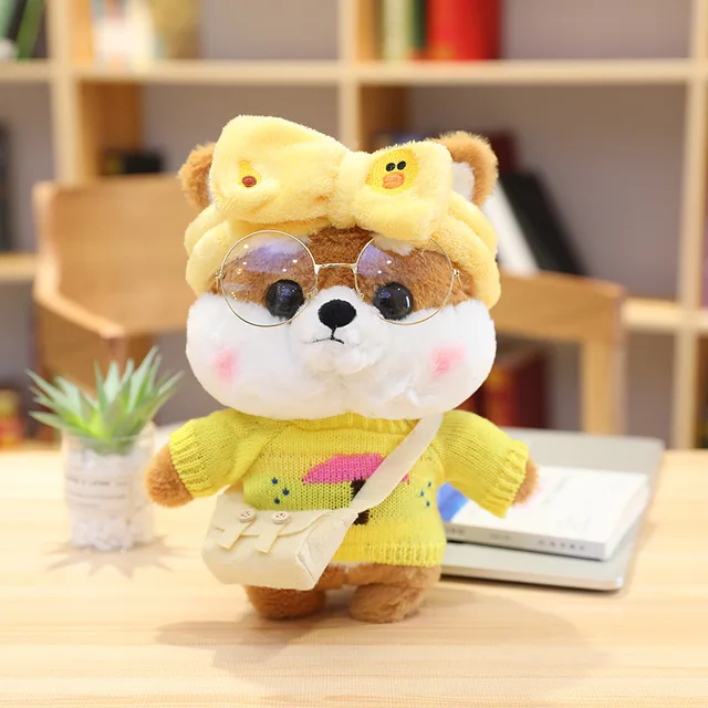 30cm Cartoon Lovely Shiba Inu Dog Cosplay Dress Up Plush Toys Stuffed Cute Animals Doll Soft Pillow for Kids Girls Birthday Gift