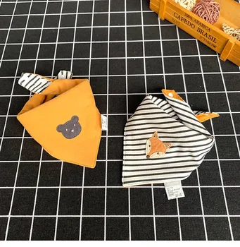 

Baby Bibs Bandana Bib Burp Cloth Print Animal Triangle Cotton Baby Scarf Meal Collar Burp Baby Accessories