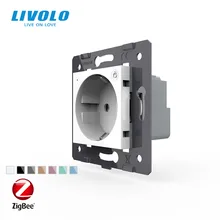 Livolo padrão da ue inteligente wifi 16a tomada de energia, função temporizador smartlife controle a qualquer hora, em qualquer lugar, casa do google, alexa controle