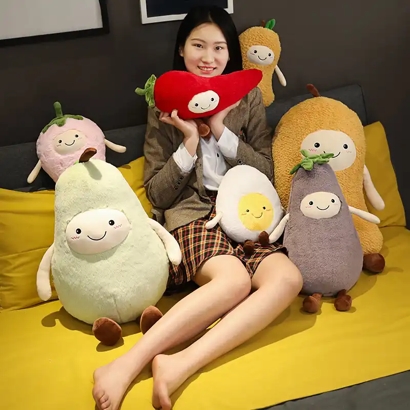 新しい果物野菜ぬいぐるみいちごコショウ赤唐辛子ナスマンゴー卵ぬいぐるみソフト枕人形おもちゃ複数のスタイル選択 Stuffed Plush Plants Aliexpress
