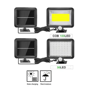 

Remote Control 56/30 LED Solar Light PIR Lamp Motion Sensor Wireless Solar Outdoor Wall Lamp Waterproof Yard Deck Garden Night L
