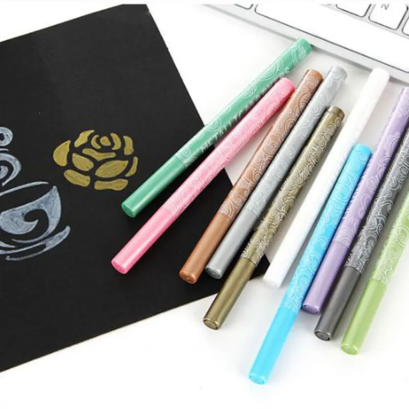Художественная металлическая маркерная ручка для рисования Diy Bullet Journal Paiting Card