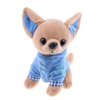 

1Pcs 17Cm Chihuahua Puppy Kids Toy Kawaii Simulation Animal Doll Birthday Gift For Girls Children Cute Stuffed Dog Plush Toy Blu