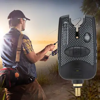 

Fishing Sports Beeper Bite Alarm Outdoor 9*4*4cm Black ABS Waterproof Adjustable Sound Annunciator Lightweight