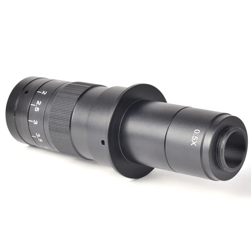  Adjustable 180X Zoom C-Mount Lens 0.7X-4.5X Magnification 25mm for HDMI USB Industry Video Miniscop