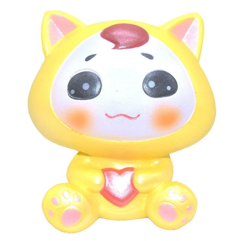 10x9.5x9.5cm Elastic soft Adorable Cartoon Fox squishy pack Anti stress Scented Squishy Slow Rising Squeeze Toy Gifts A40 | Игрушки и