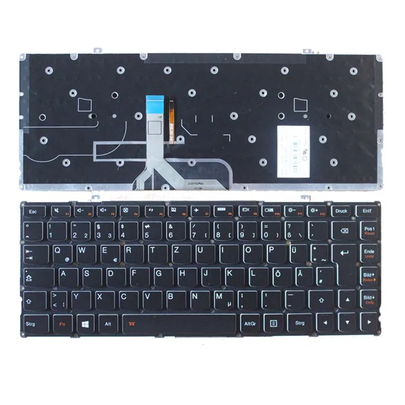 Новая немецкая клавиатура для ноутбука Lenovo Ideapad Yoga 2 Pro 13 &quotс подсветкой Yoga2 Pro13-ISE