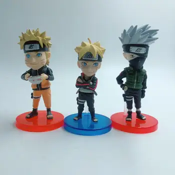 

3 Pcs/set WCF Anime NARUTO Uzumaki Naruto Hatake Kakashi Uchiha Sasuke Original Version GK Action Figure Toy OPP 10CM X486