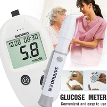 Пластиковый белый тестер быстрого обнаружения глюкозы метр ручка глюкометр монитор обнаружения пожилых портативный Здоровье бытовой анализатор