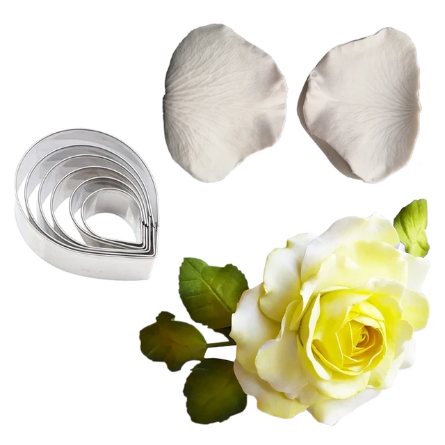 Új Rózsa Veerer Szilikon Penész Virág Torta Díszítő Csokoládé Gumpast Fondant Cukorcraft Agyag Kézzel Készített Művészeti Eszközök Cs40