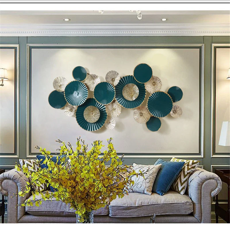 Современный светильник, Экстравагантное украшение на стену, металлический метоп, украшение для дивана, фоновая Подвеска для гостиной, железная художественная стена, подвесная