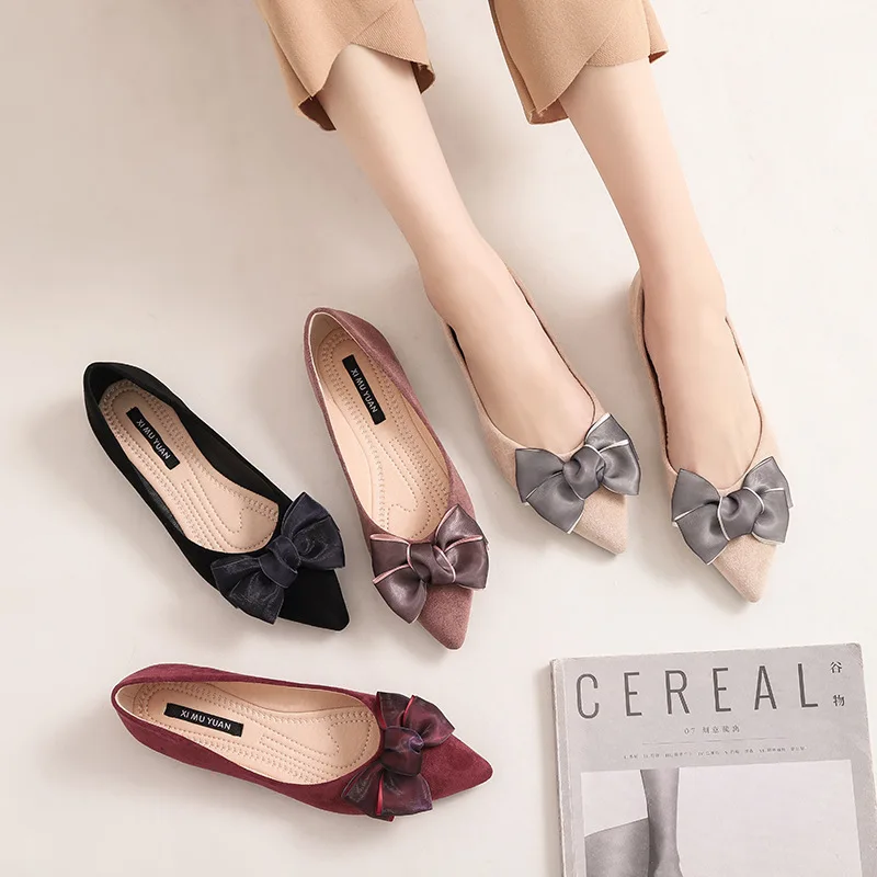 

Casual Woman Platform Shoes Women Pointed Toe Flats Shallow Mouth Soft New Summer Dress Nurse Big Size Flower Flock Rubber PU