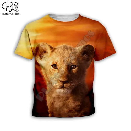 Kids t shirts Коллекция года, толстовка с капюшоном с героями мультфильмов «Король Лев» для малышей, толстовки на молнии с 3D принтом Simba, топы с длинными рукавами для мальчиков и девочек - Цвет: Kids t shirts