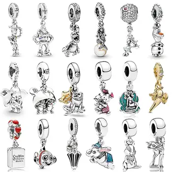 

Original 925 Sterling Silver PAN Charm Dangle Toy Cartoon Character Charm Woman Jewelry Gift Fit for DIY Bracelet Free Shipping