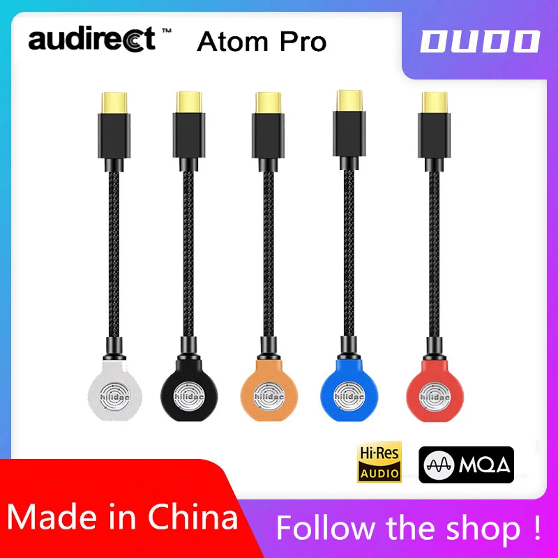 Hilidac Audirect Atom Pro MQA ESS9218C Pro Lossless Portable Headphone Amplifier AMP USB DAC TYPE C Lightning PCM 32Bit 384kHz