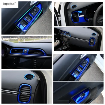 

Lapetus Water Cup Holder Panel / Window Lift Button Panel Cover Trim For Kia Rio 4 X-line 2017-2020 Stainless Steel Blue Style