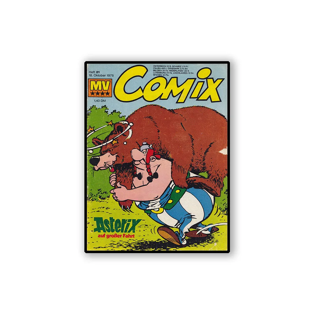 Asterix Obelix мультфильм комиксы Холст Картина старинный крафт плакаты классические настенные клеящиеся Настенные обои для детской спальни