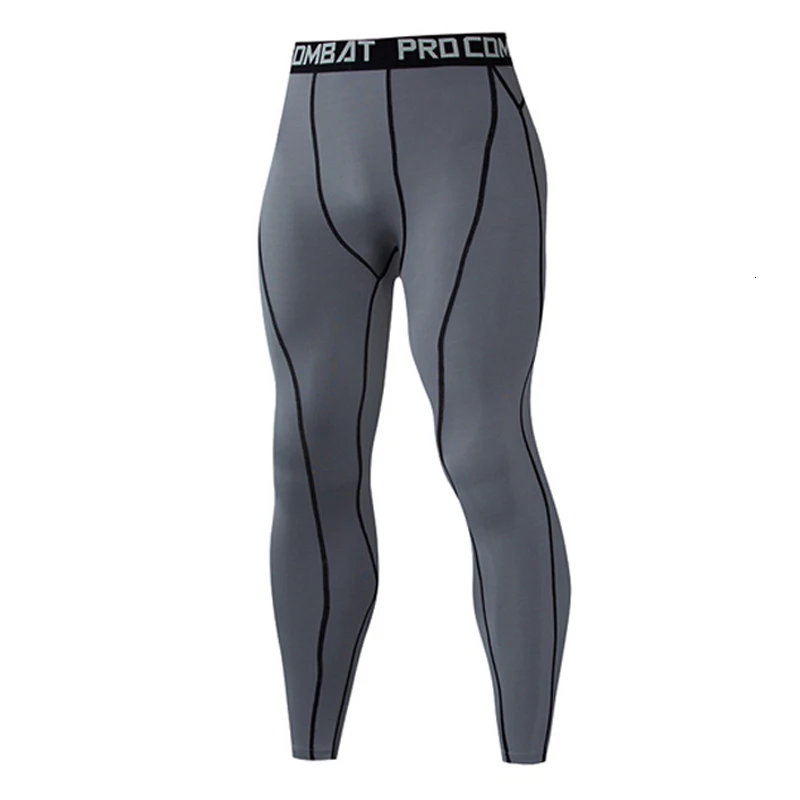 Pants Термобелья Черный комплект компрессионная Мужская спортивная одежда зимний костюм для бега Тренажерный Зал Фитнес Базовый Слой Колготки пуш-ап леггинсы 4XL - Цвет: Pants