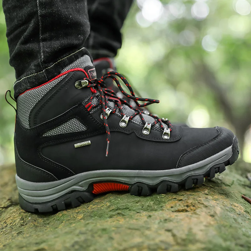 Men Hiking Shoes High Top Mountain Tracking Athletic Size 47 Man Sport Shoes Outdoor Jogging Trekking Autumn 2021 Male Sneakers