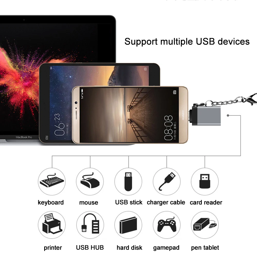 Переходник ANSEIP [3 шт. в упаковке] адаптер OTG Micro B с USB 3 0 на b коннектор для зарядки и