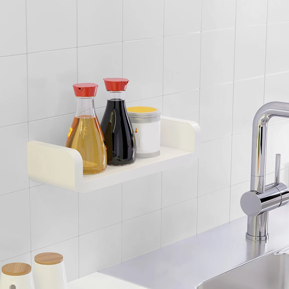 Househld держатель для хранения, водонепроницаемые косметические полки, настенная полка для ванной комнаты, душевая Полка Caddy, кухонная стойка для специй