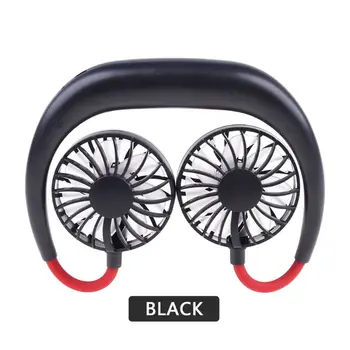 

Hands-free Neck Band Fan Hands-Free Hanging USB Rechargeable Dual Fans Mini Air Cooler Summer Portable fan Gift