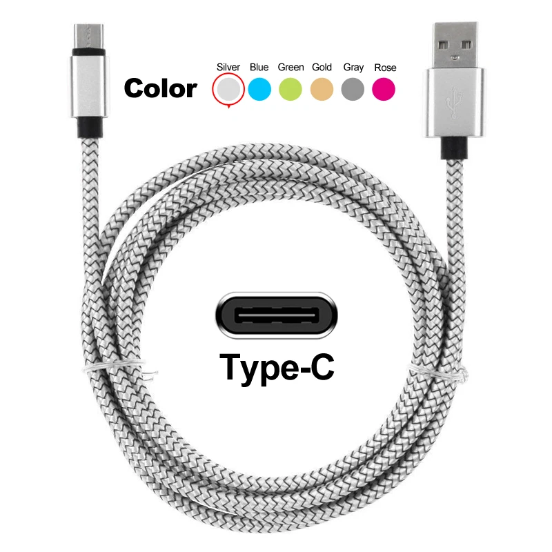 USB Зарядное устройство Тип C кабель для samsung A80 A70 A40 A8 A9 A5 A7 C7 C9 Pro Galaxy раза быстрая Chaging для htc U11 U12 A10 - Цвет: silver