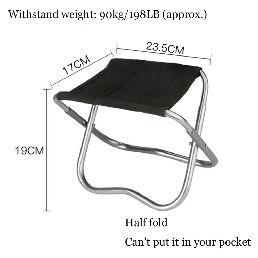 Горячее качество открытый складной стул для рыбалки Ультра легкий вес портативный складной для турпохода, из алюминия сплава пикника рыбалки с сумкой f3