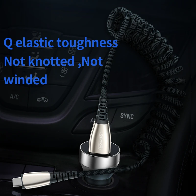 Joyroom usb type C кабель Выдвижной пружинный кабель Быстрая зарядка кабель для передачи данных провод шнур Адаптер для Xiaomi Redmi