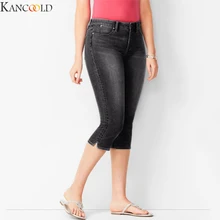 KANCOOLD, женские, Корейская версия, маленькие ноги, обтягивающие, стрейч, девять, джинсы, штаны, высокая талия, деним, стрейч, длина до середины икры, 3 цвета