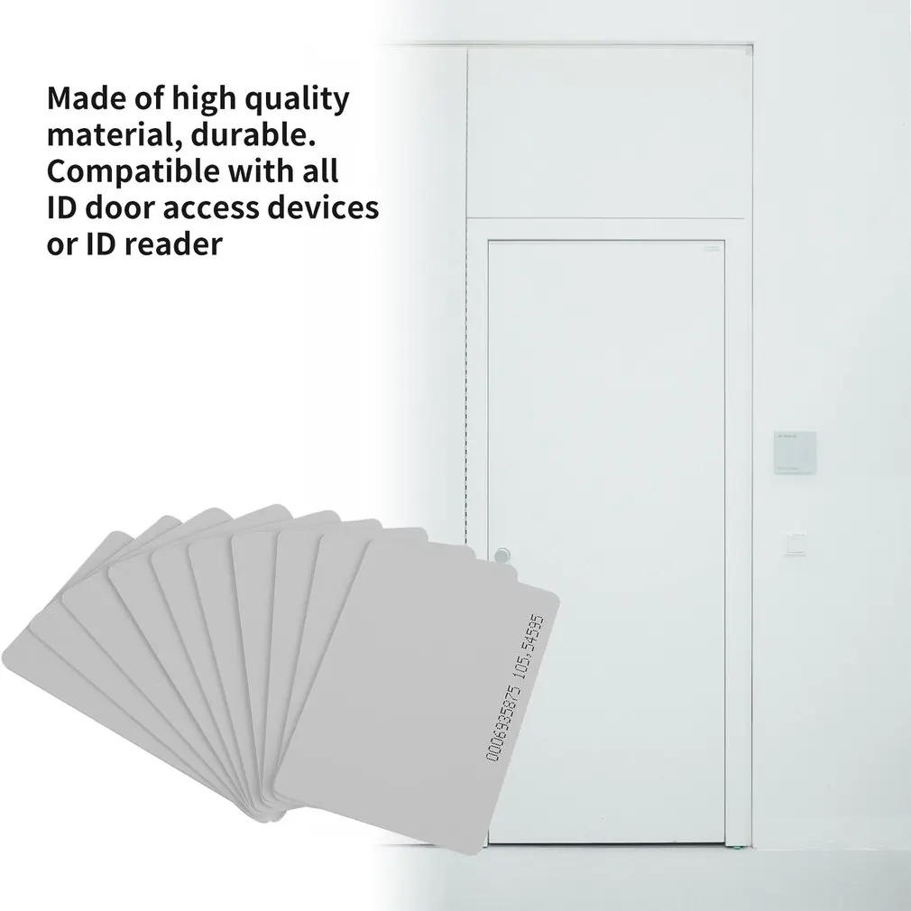 10 шт. 125 кГц EM4100/TK4100 RFID проксимити ID смарт-карты 0,85 мм тонкие карты для ID и контроля доступа высокое качество