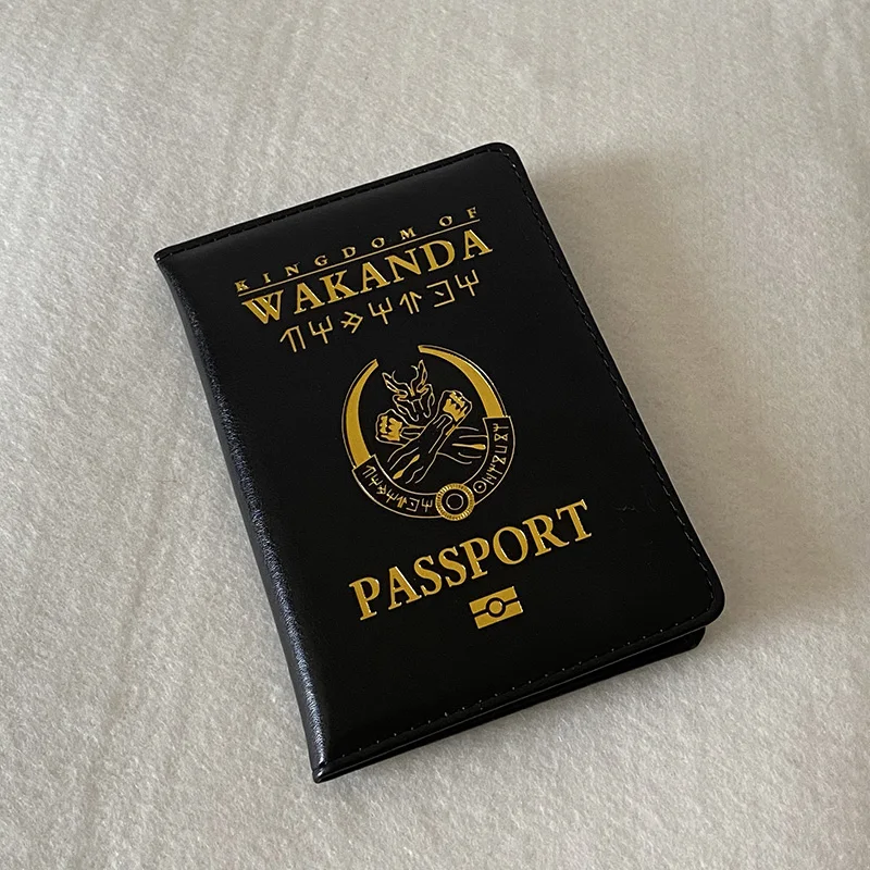 Wakanda porta passaporto portafoglio da viaggio custodia in pelle Pu passaporto porta documenti di viaggio copertine di alta qualità per passaporto image_3