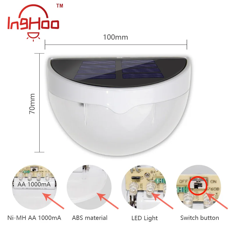 CHIZAO-Outdoor-wall-light-Mini-wireless-solar-lamp-Night-Safety-decorative-lighting-for-Garden-fence-garage (5)