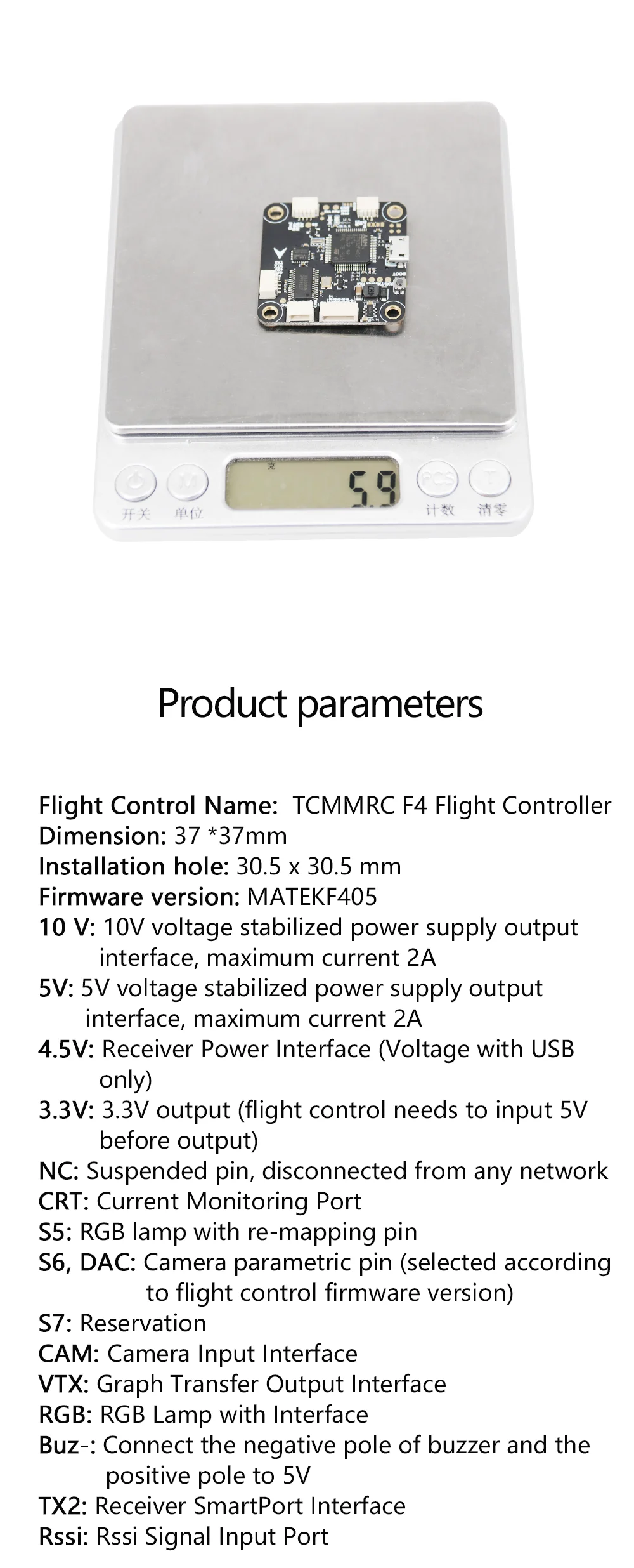 TCMMRC F4 Bluetooth контроллер полета AIO OSD BEC Поддержка настройки приложения для радиоуправляемого дрона FPV Racing