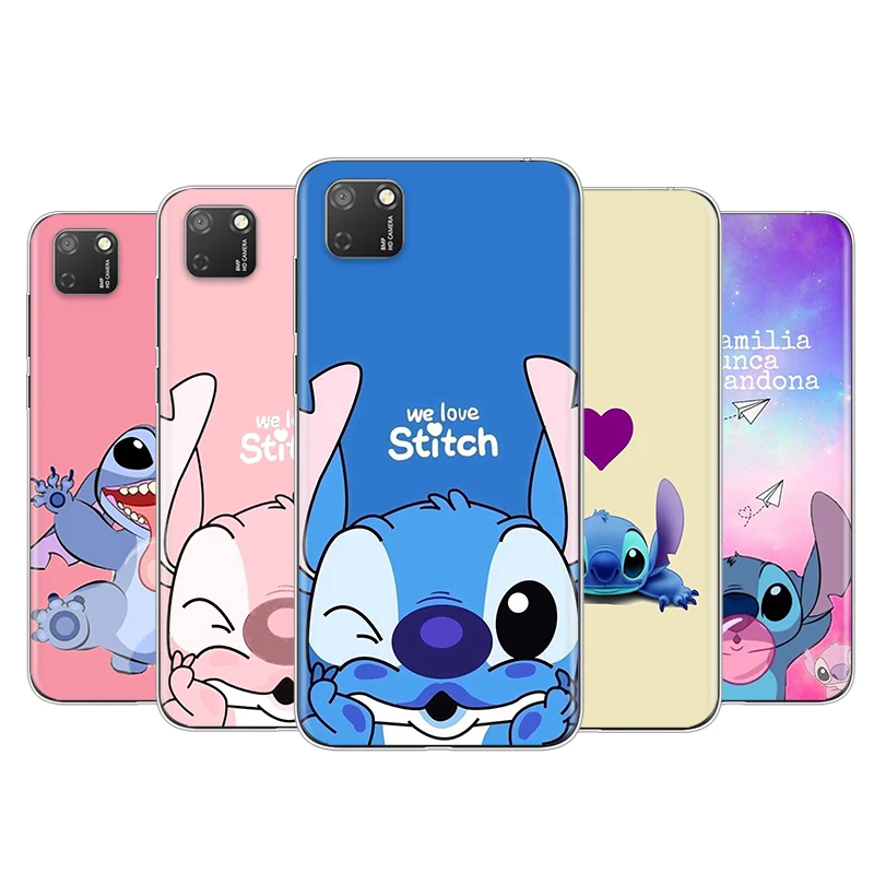 

For Honor 50 SE V30 30i 30S 30 20S 20E 20 V20 Pro 5G Plus Lite Transparent Phone Case Lilo Stitch Soft TPU Cover
