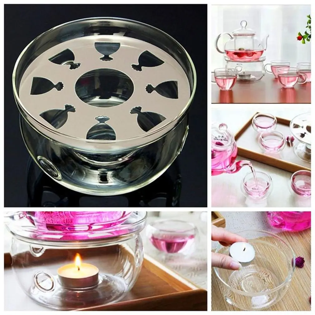 Жаростойкий нагреватель для чайника база прозрачное боросиликатное стекло круглой формы изоляции Tealight портативный чайник держатель