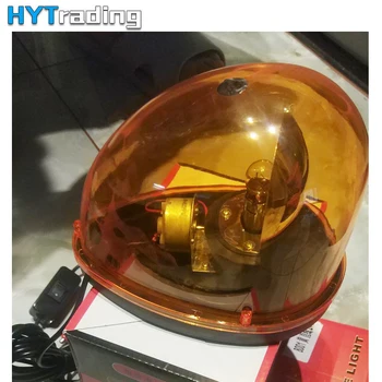 

1Pcs DC 12V/24V LED Amber Car Truck Rotating Revolving Magnetic Base Emergency Flash Strobe Light Beacon warning Roof lamp