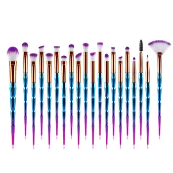 

10/20pcs Diamond Makeup Brushes Foundation Concealer Blending Brushes Eyeshadow Eyebrow Eyelash Fan Brushes Makeup Tools