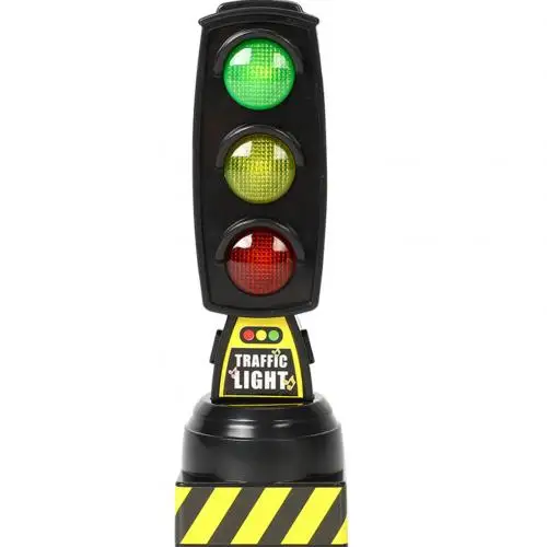 Черный Simulation Traffic Signs Stop Music Light Block Model Early Education Kids Toy Game Model Toy Educational Toy Gifts - Цвет: Черный