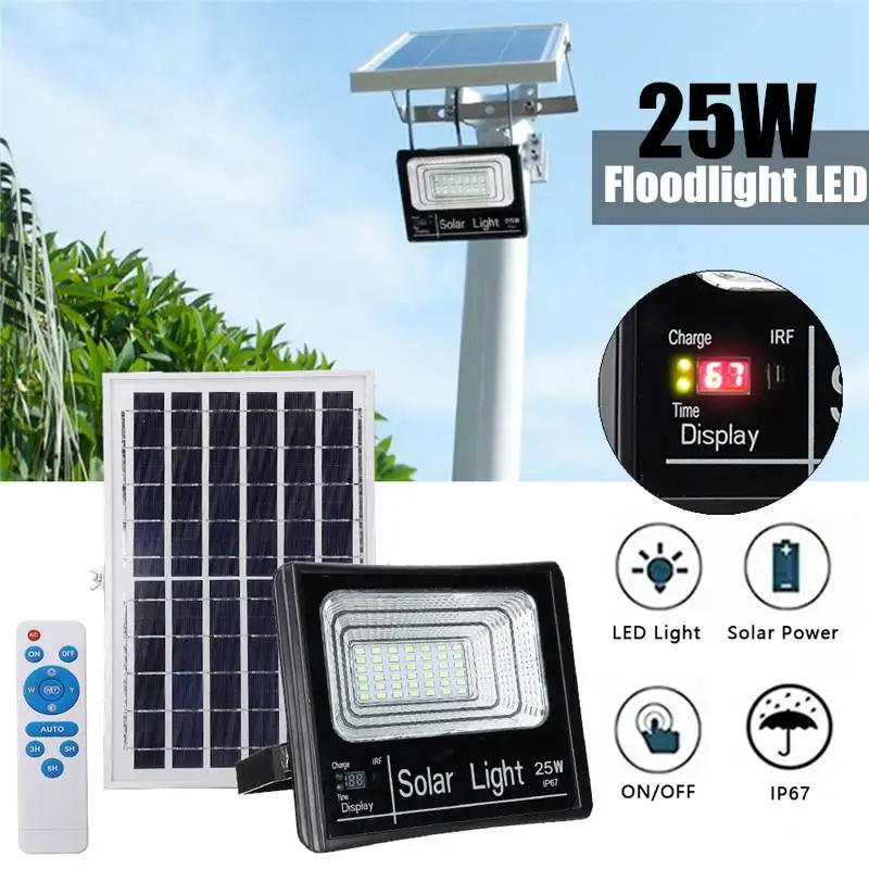 

25W Solar Flood Light 42Leds Solar Wall Light Garden Lighting and Remote Control Led Spotlight Outdoor Waterproof IP67