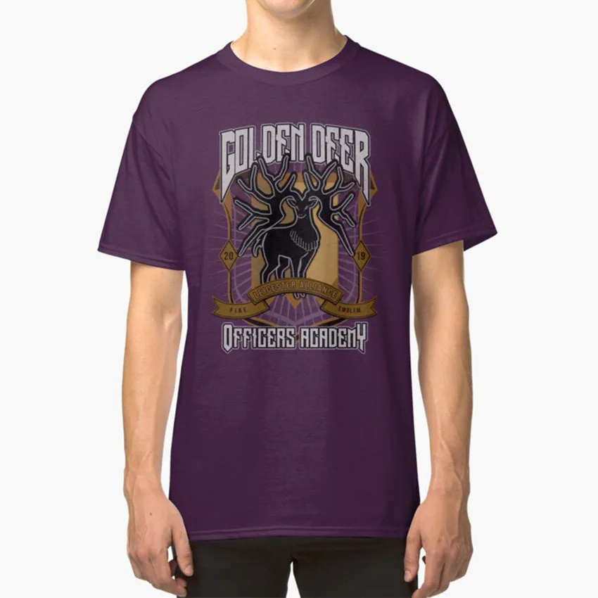 Golden Deer Crest T-Shirt Fire Emblem Tre Case Black Golden Deer Blue Lions