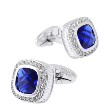 

Men's Cufflinks Luxury Exquisite Blue Zircon Cufflinks French Shirt Cufflinks Decorative Buttons Charm Men's Gift Jewelry