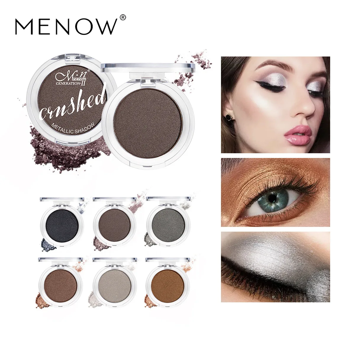 

Cosmetic Eyes Makeup Single Metallic Eyeshadow Palette E425 Makeup Pallete Sent At Random