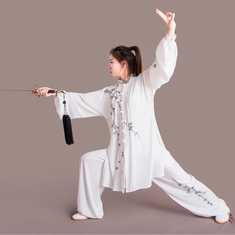 Tai Chi Uniform Clothing Taichi Clothes Women Men Wushu Clothing Kung Fu Uniform Suit Martial Arts Uniform Exercise FF2252 - Цвет: 1