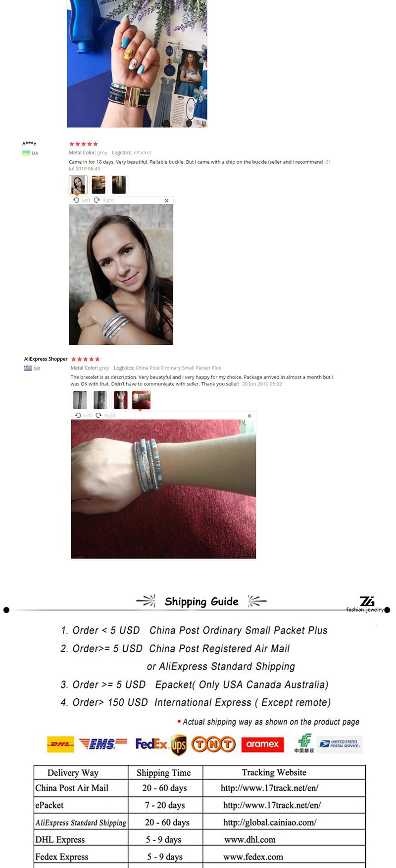 Zg 2020 mulheres pulseiras de couro moda