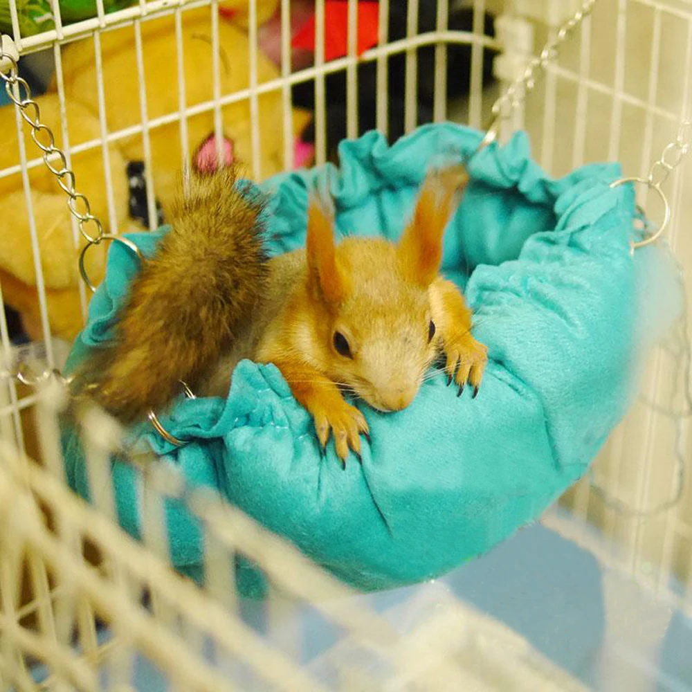 Rabbit Squirrel Warm Cotton Nest Hammock Adjustable Pet Mat Bed Toy For Small Animals Hamster Sleeping | Дом и сад