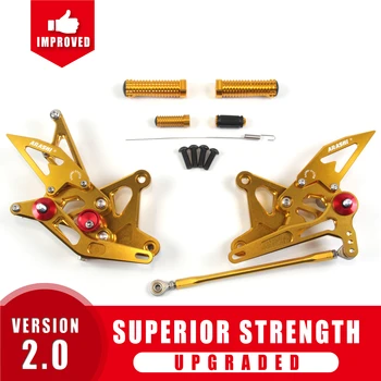 

Arashi NINJA ZX6R Rear Adjustable Footrests For KAWASAKI ZX-6R Ninja ZX 636 2005 2006 Foot Pegs Rear Foot Rearset 05 06 CNC 6R